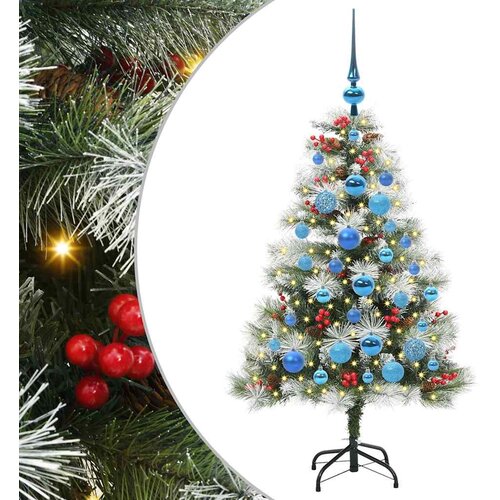  Umjetno božićno drvce S LED lampica Zelena i bijela 120 cm Slike