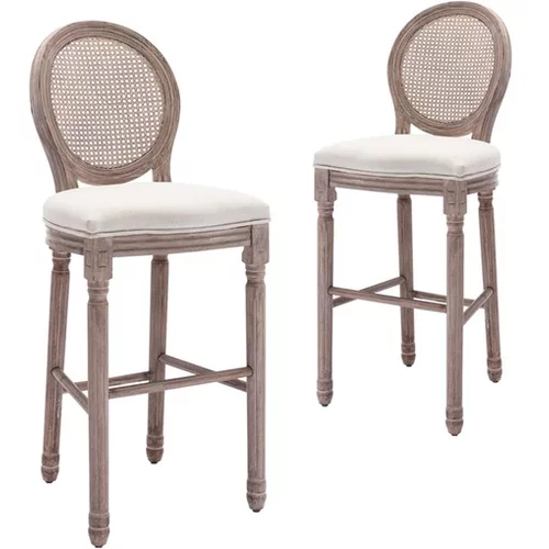  Barski stolčki 2 kosa belo platno