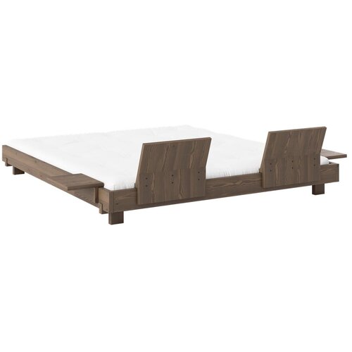 Karup Design Smeđi bračni krevet od masivnog bora s podnicom 180x200 cm Social &amp;ndash; Slike
