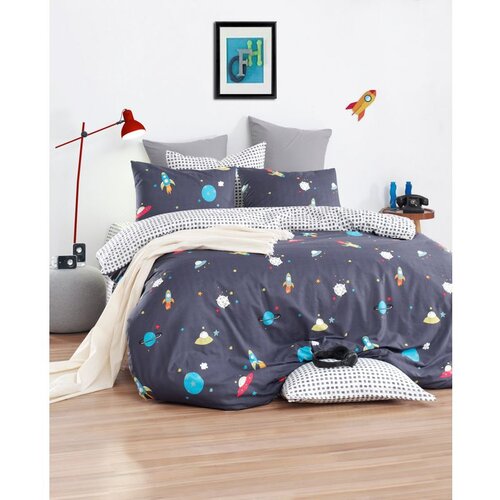  uzay - dark blue dark blue king quilt cover set (fr) Cene