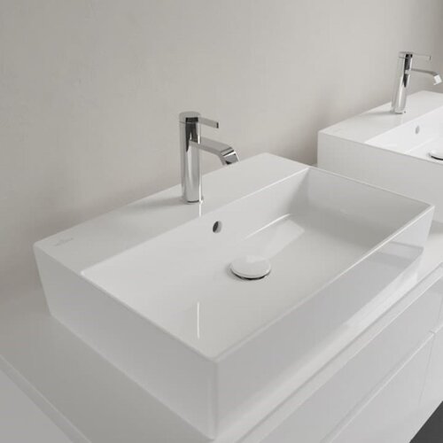 Villeroy Boch 4A076001 Memento 2.0 60 x 42 cm nadpultni keramični umivalnik z odprtino za armaturo Slike