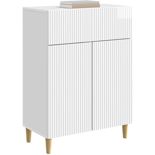  Kreveta s ladicama Bijela visokog sjaja 66 x 34,5 x 90 cm Slike