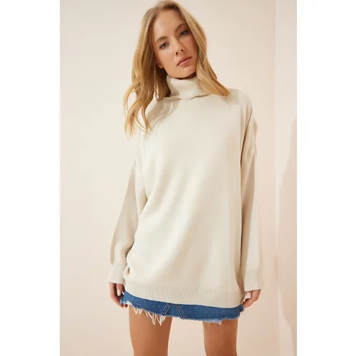 Happiness İstanbul Sweater - Beige - Oversize