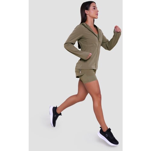 GymBeam ženska jakna za trčanje pulse vetiver Slike