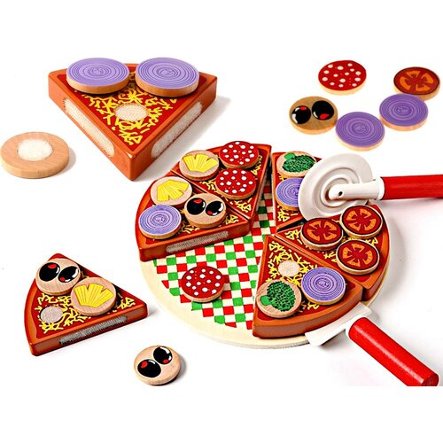 Montessori drveni set pizza s dodacima Slike