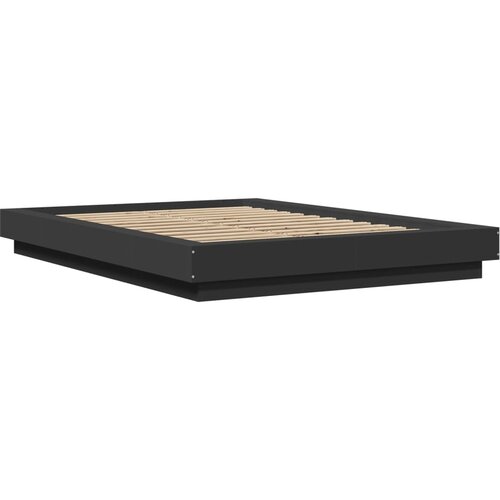  Okvir za krevet s LED svjetlima crni 120 x 190 cm drveni Slike