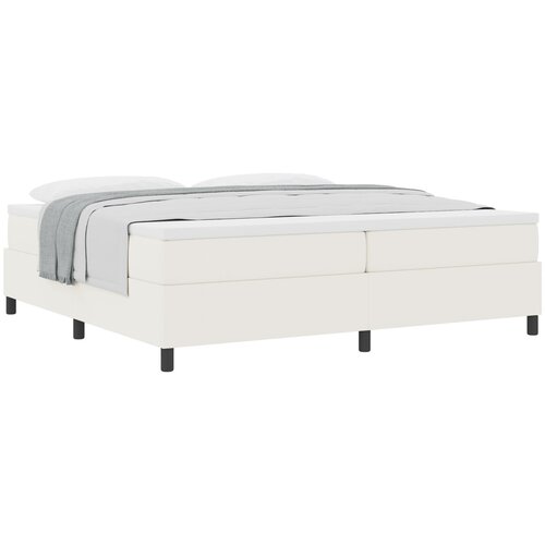 vidaXL Postelja s &scaron;katlastim vzmetnim okvirjem Kremna 200x200 cm Kordna tkanina, (22082409) Cene