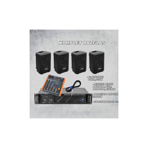  RAZGLAS PASIVNI ZVUČNICI + POJAČALO I MIKSETA Cijene