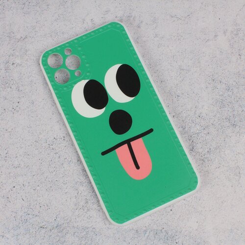 Teracell maska Smile face za iPhone 11 Pro Max 6.5 zelena Slike