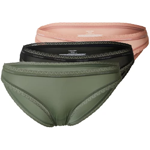 Calvin Klein Underwear Slip zelena / prljavo roza / crna