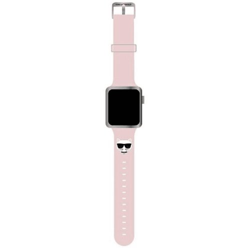  pašček za uro Karl Lagerfeld KLAWMSLCP za Apple Watch 38 / 40 mm - Choupettes Head roza Cene