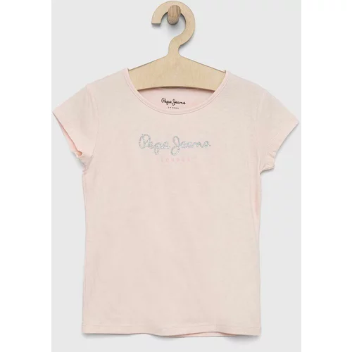 PepeJeans Otroška kratka majica Roza barva