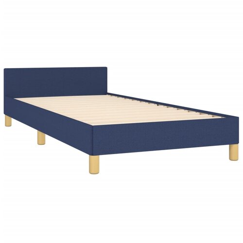  Okvir za krevet bez madraca plava 100x200cm od tkanine Slike