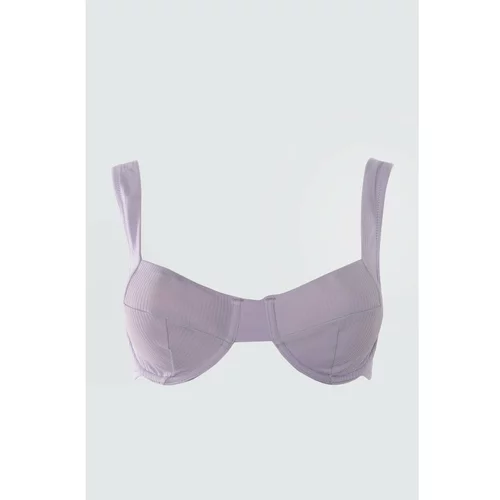 Trendyol Lilac Textured Underwire Bikini Top