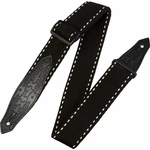 Levys MSSC80-BLK Country/Western Series 2" Heavy-weight Cotton Guitar Strap Black