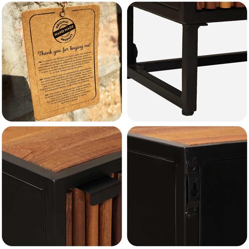  Highboard 35 x 30 x 120 cm Čvrsto Mango Drvo i Inženjersko Drvo Slike