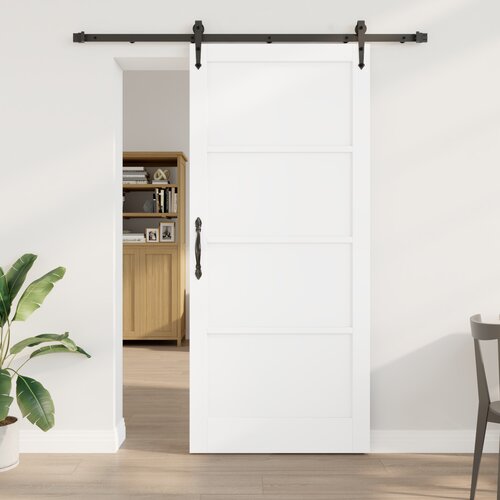 vidaXL Drsna vrata z opremo Bela 93x211 cm iz masivnega borovega lesa, Notranja vrata "ORKDAL" Bela 93x211x4 cm iz masivnega borovega lesa Cene
