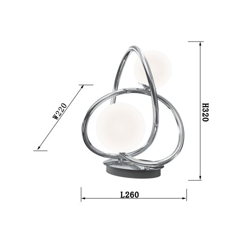 Wofi 8014-207 - LED stona lampa NANCY 2x G9/3,5W/230V sjajni hrom Slike