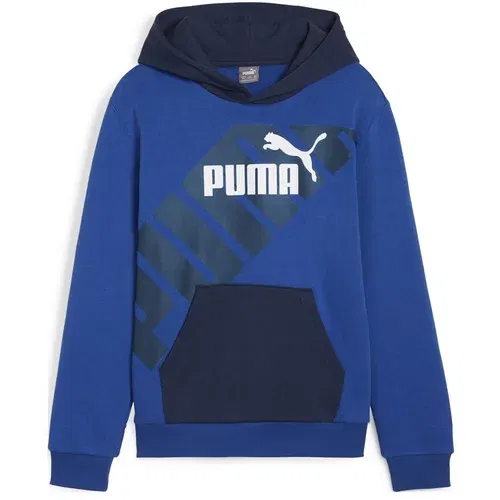 Puma POWER GRAPHIC HOODIE TR B Plava