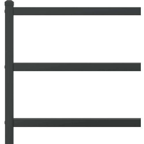 VidaXL Metalni okvir za krevet s uzglavljem crni 75x190 cm Slike