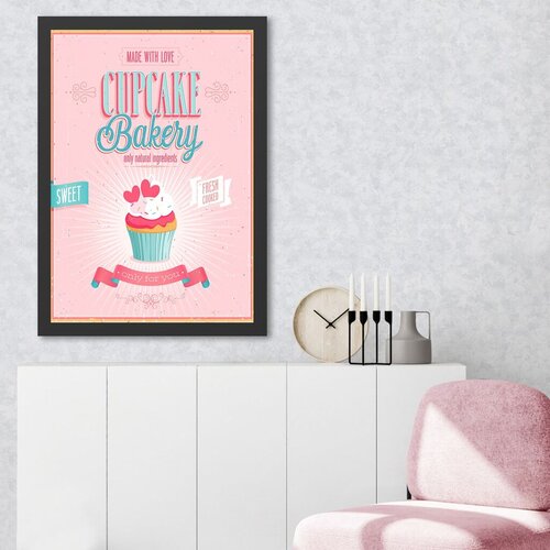Wallity Uramljena slika Cupcake Bakery, 40x55 cm Cene