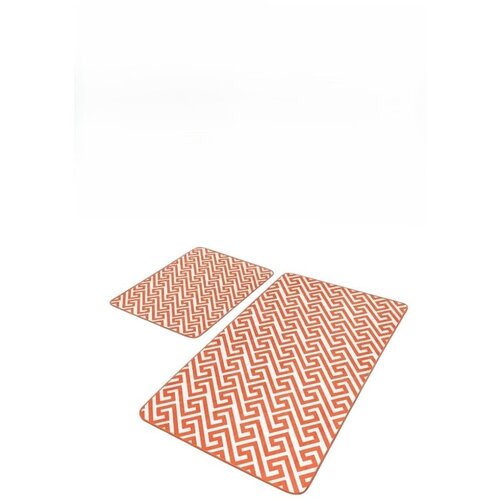 Mila Home Oranžne žametne kopalni&amp;scaron;ke preproge v kompletu 2 ks 60x100 cm &amp;ndash; Slike