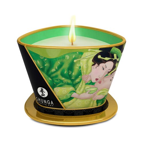 Shunga Masažna sveča Green Tea 170ml Slike