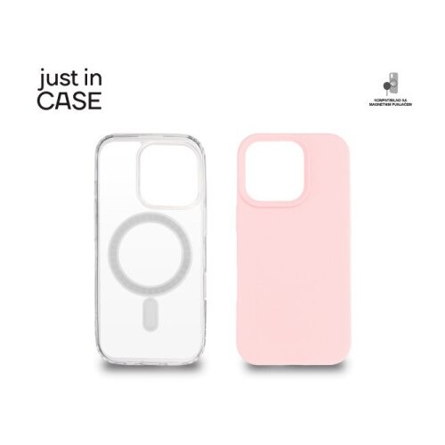 Just In Case 2u1 Extra case MAG MIX PLUS paket PINK za iPhone 16 Pro Cene