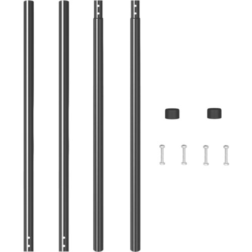 VidaXL Ograde 2 pcs Siva 140 cm Čelik s pra&amp;scaron;kastim premazom Slike