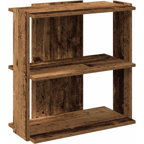Maison Chic Knjižna omara - Knjižni regal 3-nadstropna starinski les 60x30x60 cm inž. les, (21724644) Cene