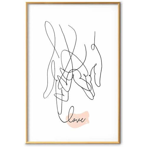 Plakat - Tangled Feelings 21x30 Zlatni okvir s margom Cijene