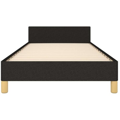 VidaXL okvir za krevet s uzglavljem crni 90x190 cm od tkanine Slike