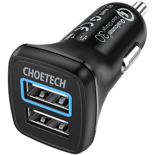 Vtech Avto polnilec Choetech C0051, 30W QC 3.0 Dual Ports (črn), (20634892) Cene