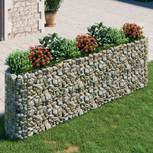 vidaXL Gabionska povišena gredica od pocinčanog željeza 330x50x100 cm Cijene