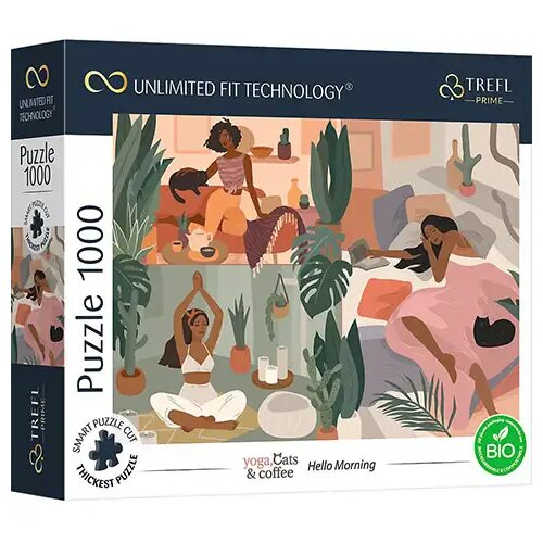 Trefl Yoga, Cats, Coffee Pozdravljeno, jutro 1000-delna UFT sestavljanka - Cene