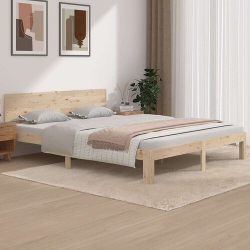  Okvir za krevet od masivne borovine 160 x 200 cm Slike
