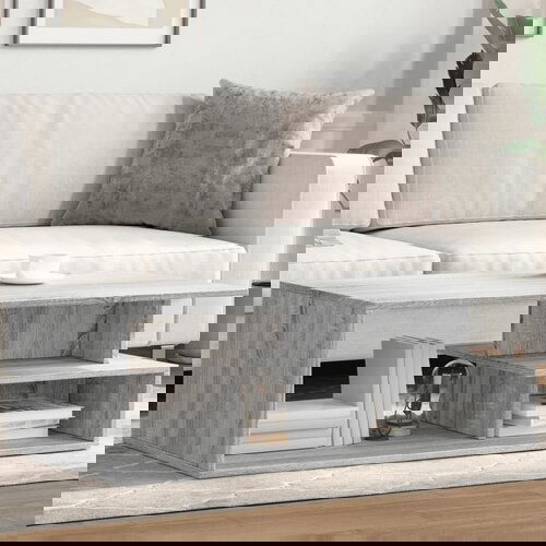 vidaXL Klubska mizica siva sonoma 102x55x35 cm inženirski les Cene