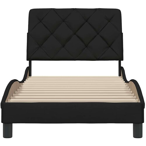  Okvir za krevet bez madraca crni 90x190cm od tkanine Slike