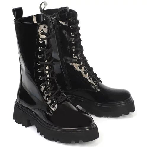 Capone Outfitters Round Toe Women's Boots with Zipper and Lace-up Trak Sole.