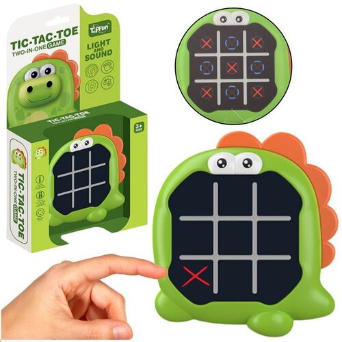  Game 3in1 Tic Tac Toe Memory Green Dinosaur Cene