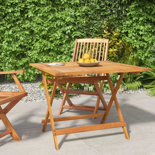 Sklopivi vrtni stol 90x90x75 cm od masivnog bagremovog drva