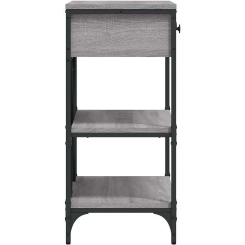 Konzolni stol siva boja hrasta 75x34 5x75 cm konstruirano drvo Slike