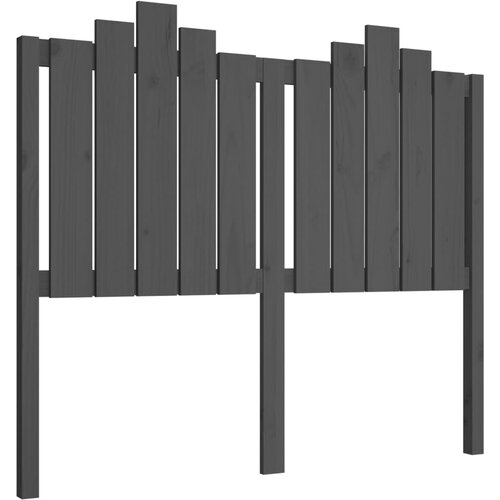 Maison Chic posteljno vzglavje - vzglavna omarica - nočna omarica sivo 126x4x110 cm trdna borovina, (21705621) Cene