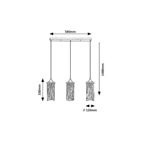 Rabalux Visilica 3xE27 40W ROXAS Cene