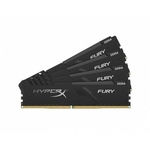 Kingston DDR4 64GB (4x16GB kit) 2400MHz HX424C15FB3K4/64 HyperX Fury Black ram memorija Slike