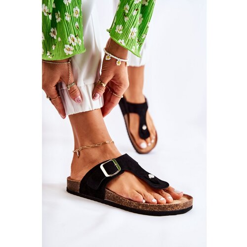 Kesi Women's Slippers With A Buckle Black Elina Slike