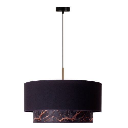  Duolla - Visilica na sajli NANTES 1xE27/15W/230V prečnik 45 cm crna/bakarna Slike