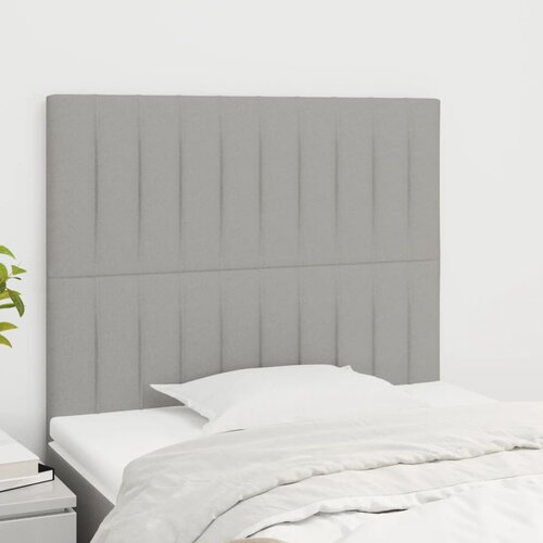 VidaXL Uzglavlja 2 kom svjetlosivi 80x5x78/88 cm od tkanine Slike