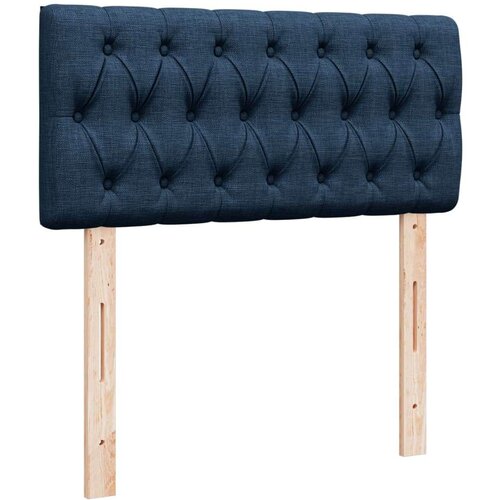 VidaXL Krevet s oprugama i madracem plavi 100 x 200 cm od tkanine Slike