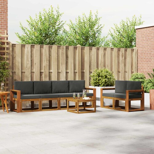  Set vanjskih sofa 7 kom. Prirodna i antracit Cijene